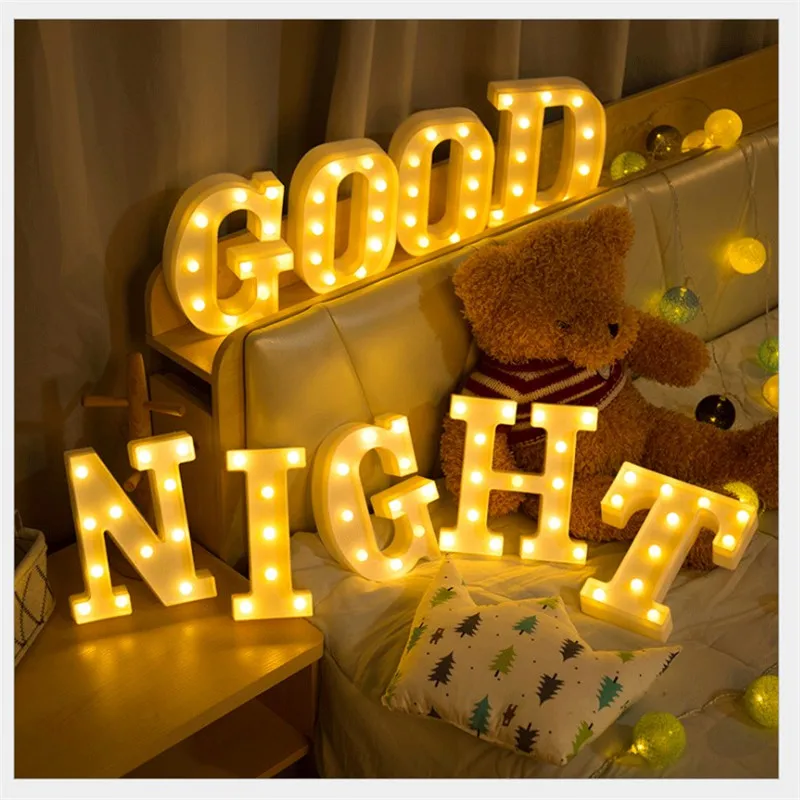 Sărbători Led Uri Night Lights Pentru Crăciun Fairy Becuri 26 Litere