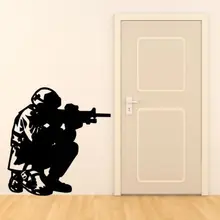 Soldado Del Ejército militar Etiqueta de La Pared de Vinilo Tatuajes de Pared Dormitorio Nursery Art Mural de Pared Decorativos Envío Libre Y-646