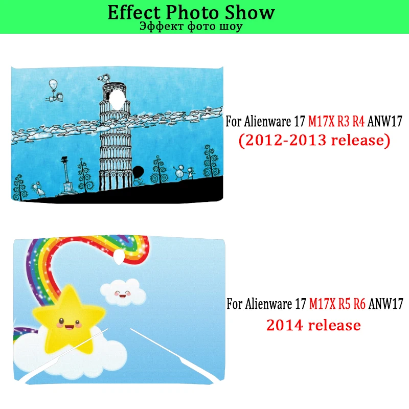 Наклейка для ноутбука Alienware 17 2015 2016 2018 M17X R3 R4 R5 R6 AW17R2 AW17R3 Area 51m M17 2019 выпуск 3