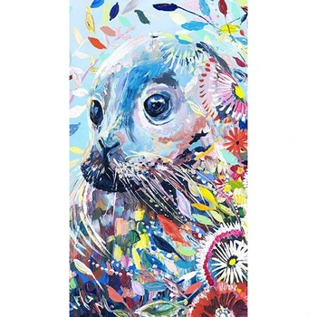 

YI BRIGHT Diamond Mosaic Cross Stitch Kits Diamond Painting "Colorful Seal" 5D Diamond Painting Full Christmas Decoration GT