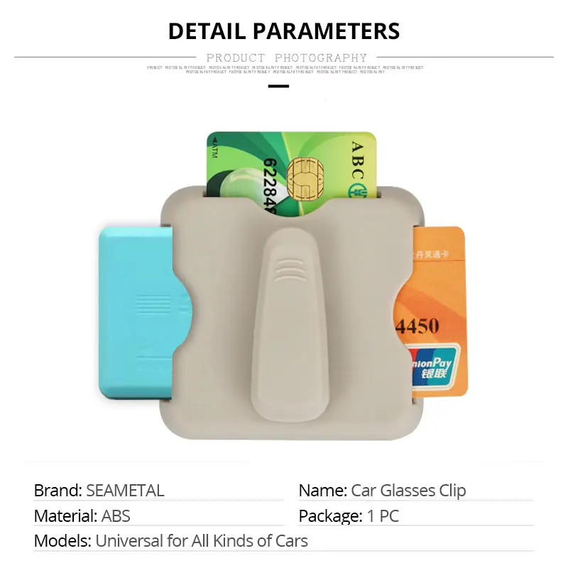 Car Sunglasses Holder Sun Visor Clips Card Organizer Bags Sun Glasses Case Box Stowing Tidying Storage Interior Car Accessories (2)