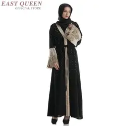 Женская исламская одежда obaya Вышивка мусульманское платье Повседневная взрослых turish кафтан Малайзия abayas женский мусульманское платье DD975 L