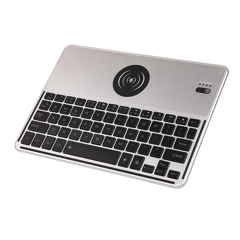 

Rechargeable Bluetooth Wireless Keyboard With mobile phone wireless charging function For iOS For Android For Windows
