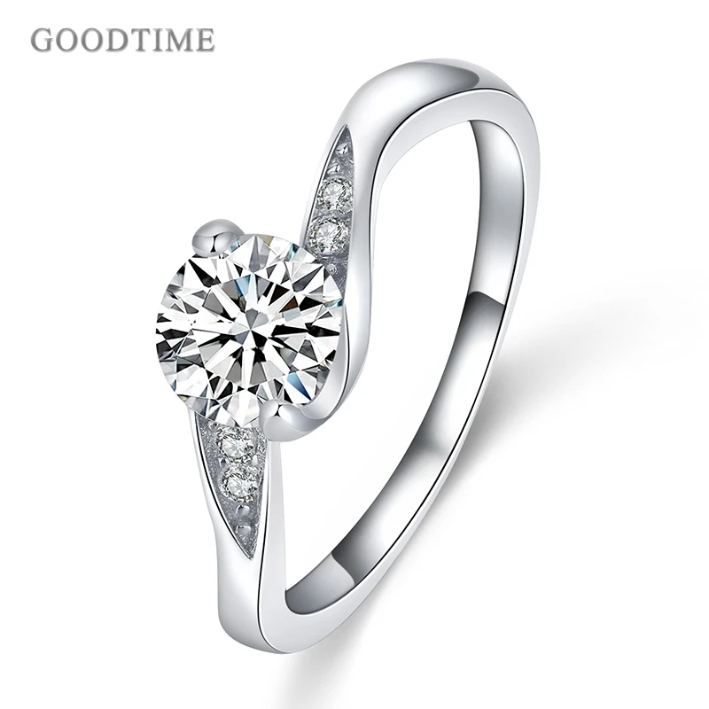 

Noble Women Jewelry 925 Sterling Silver Ring Wedding Bridal Silver Ring Shining Zirconia Finger Rings For Female Jewelry Gift