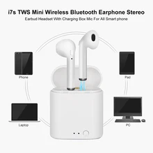 I7s TWS портативный bluetooth стерео наушники мини беспроводной наушник гарнитура с микрофоном зарядная коробка для iPhone huawei смартфонов