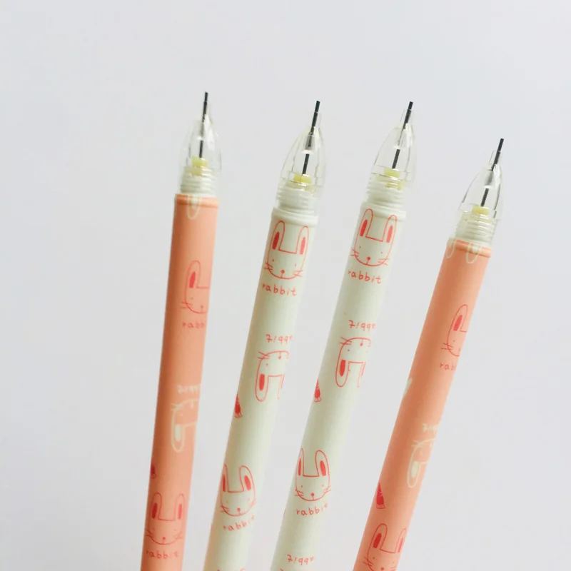 

3X Kawaii Simple Rabbit & Carrot Mechanical Pencils School Office Supply Student Stationery