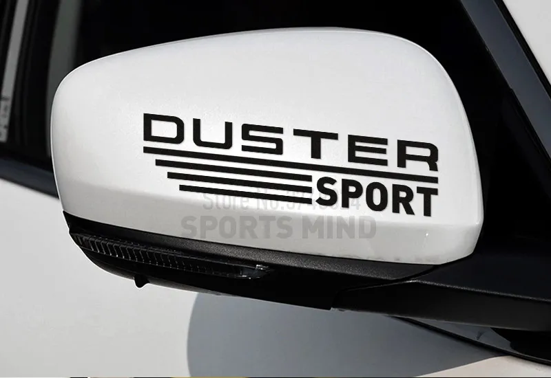 10 пар СПОРТ Mind DUSTER зеркало заднего вида автомобиля стикеры Наклейка для Renault duster Dacia duster Stepway внешние аксессуары