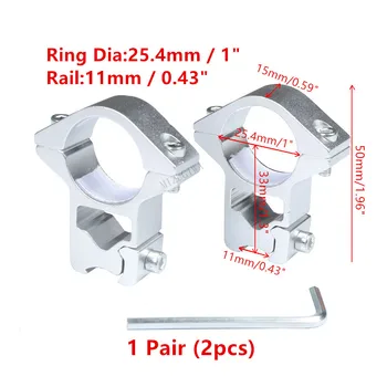 

Riflescope Scope Mount 25.4mm 30mm Rings for Weaver Picatinny Rail 11mm 20mm Adapter Hunting Optics Sight Rifle Pistol Airsoft