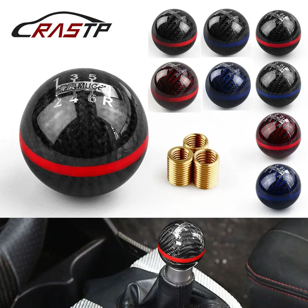 

RASTP - Mugen Carbon Fiber Manual Sport 6 Speed and 5 Speed Racing Gear Shift knob For Honda Acura/TOYOTA/NISSAN RS-SFN013