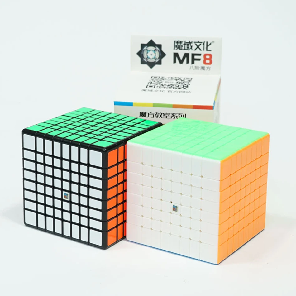 Kopen Originele Moyu MF8 8x8 Kubus 8 Lagen Magic Speed Cube Puzzel 8x8 Zwart Stickerloze Cubo Magico 8*8*8 onderwijs Speelgoed Voor Kinderen