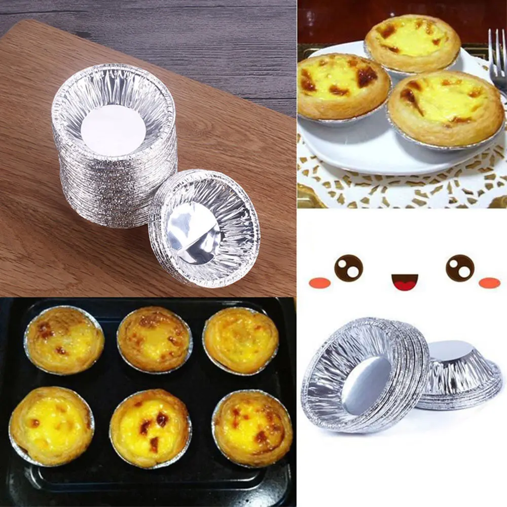 Hot Fahion New 250Pcs Disposable Aluminum Foil Baking Cookie Muffin