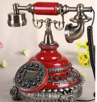 

Red fashion vintage telephone antique landline telephone /Redial/Hands-free/ blue backlit caller id