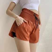 SOISOU женские спортивные шорты Высокая эластичность для фитнеса Pantalon Corto Deporte Mujer быстросохнущая дышащая одежда для йоги шорты