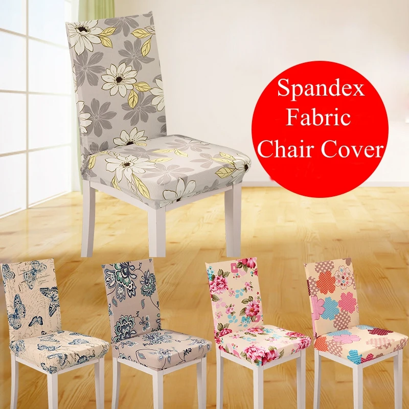 Newest Fashion Colorful Spandex Fabric Dining Chair Cover Home Decoration Machine Washable Chair