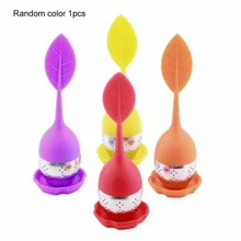 Цветной силиконовый чайный шар с листьями, креативный фильтр для чайных пакетиков из нержавеющей стали, брендовый фильтр для заварки специй