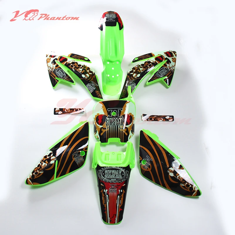 Top quanlity Dirt pit bikes CRF70 Plastic kit +3m graphics Decals Sticker Kit For CRF70 style