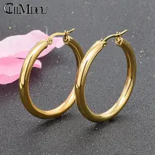 CHIMDOU очаровательные серьги-гвоздики для женщин золотого цвета, трендовые летние ювелирные изделия, высокое качество, аксессуары из нержавеющей стали, круглые серьги