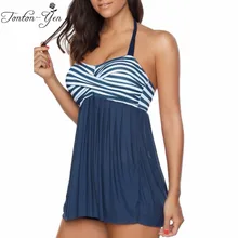 Сетчатая перспективная полоса с принтом плюс размер Ретро Винтажные купальники с низкой талией купальник бикини танкини с шортами пляжная одежда