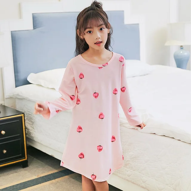 Новая детская ночная рубашка для маленьких девочек высококачественное Платье с принтом Платья с героями мультфильмов Детское ночное платье, банный халат одежда для сна для маленьких девочек - Цвет: style 10