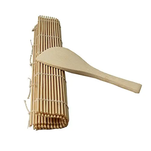 

Delicious sushi rolling Maker Bamboo Roll Housing Material Mat + Rice Paddling