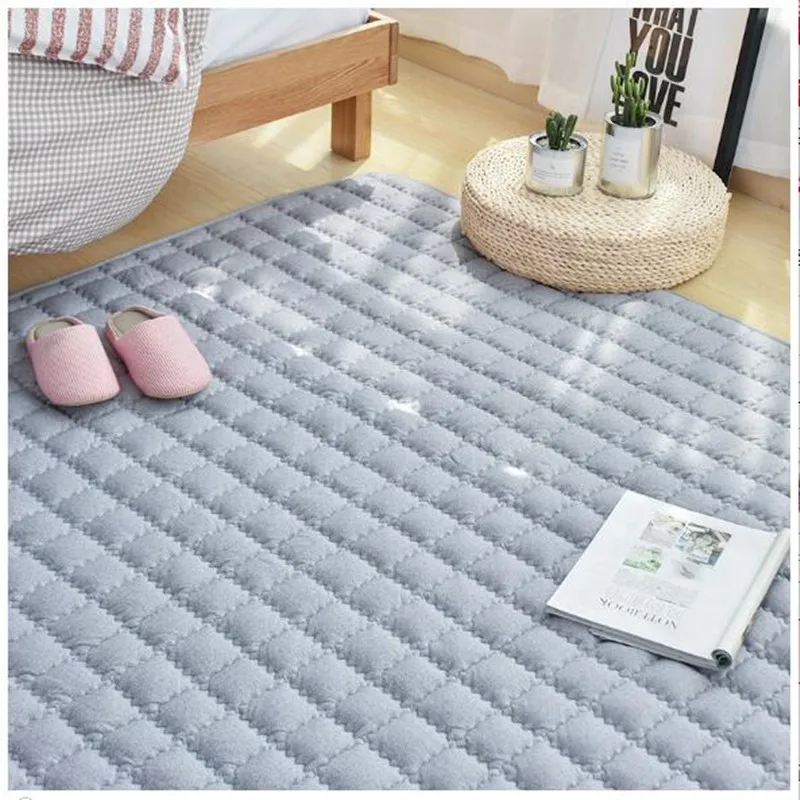 

Pure color home tatami carpet Creeping mat Bedside bedside Washable and washable