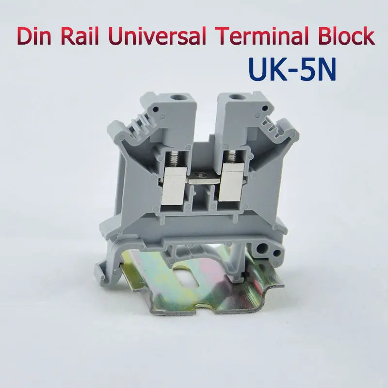 20pcs UK-5N DIN Rail Universal Terminal Blocks Screw Type UK5N Phoenix Type High Quality