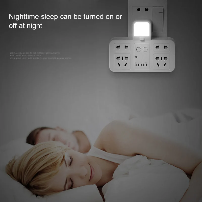 

Wall Mount Charger Outlet With Switcher LED Night Light Smart Timing Power Socket LB88