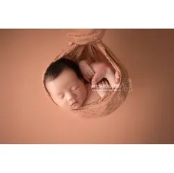 Новорожденных Марля Wrap фотосессии новорожденных стрейч вязать Wrap ребенок слой faric маленьких Пеленальное Одеяло
