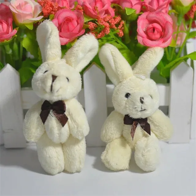 100pieces/lot 8cm mini plush Joint of rabbit  pendant