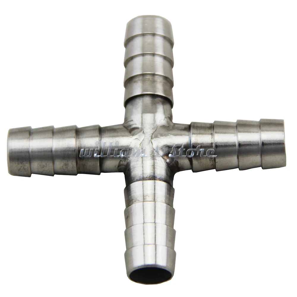 

4PCS Stainless Steel Fitting for Draft Beer Lines 3/8'' Kegerator Hose Beer Line Splitter CROSS tube Outer diameter 9.68mm