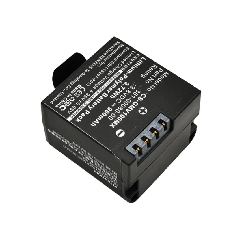 Battery for GARMIN Virb X Compact VIRB XE Camera New Li Polymer Rechargeable Replacement 3.8V 980mAh 361-00080-00 010-12256-01 |