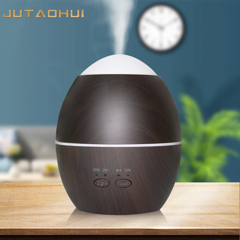 

JUTAOHU 300ml Aroma Essential Oil Diffuser Ultrasonic Air Humidifier with Wood Grain 7 Color Changing LED Lights for Office Home