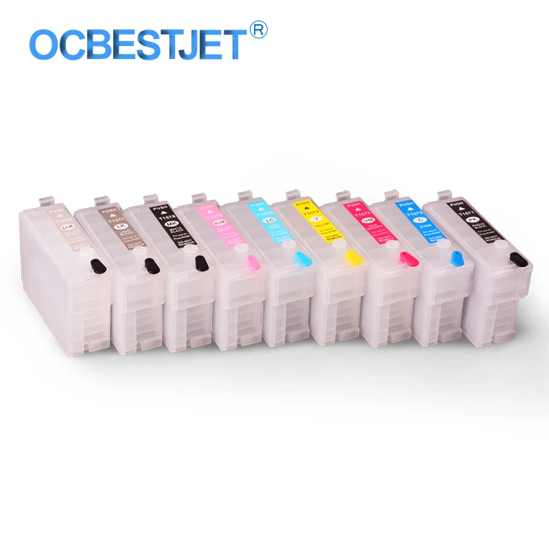 9 Colors/Set T1571 T1571 T1579 Refillable Ink Cartridge With ARC Chip For Epson Stylus Photo