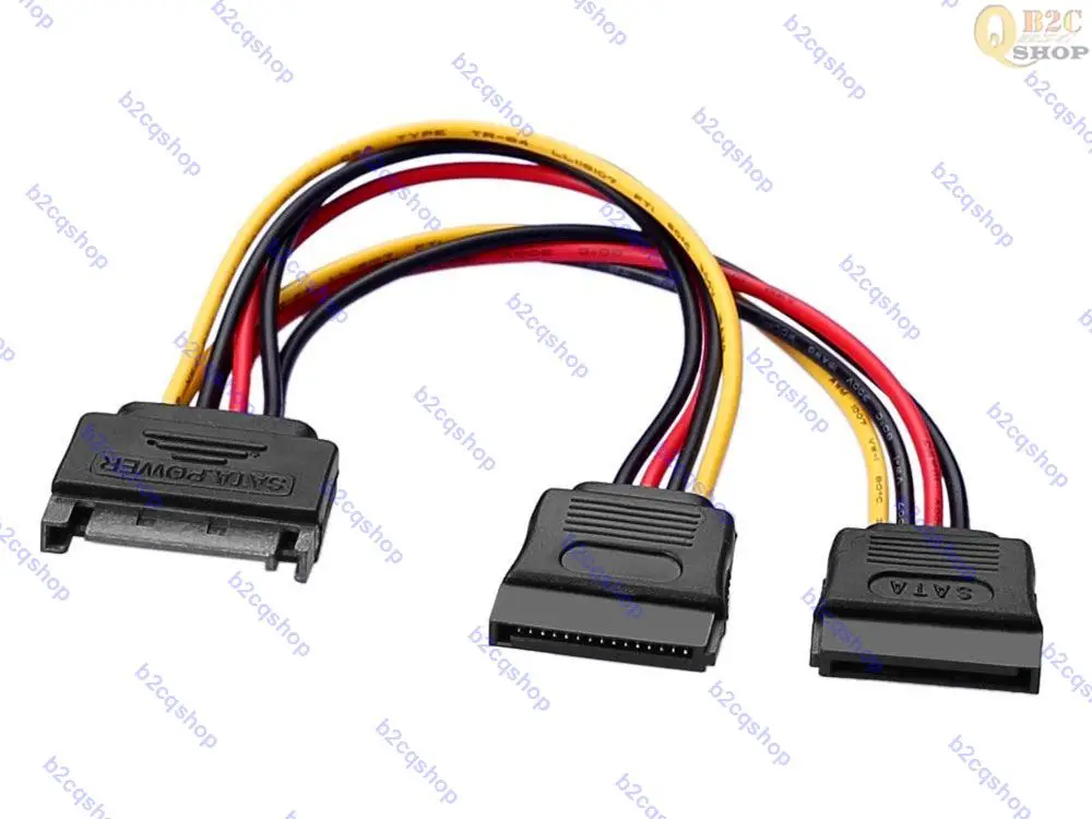 SATA 15Pin Male к 2X15Pin Female 1 2 удлинитель питания Кабельный адаптер | Электроника