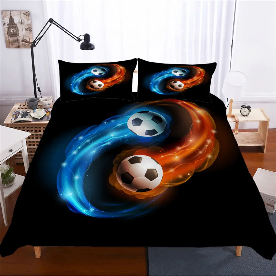 

Bedding Set 3D Printed Duvet Cover Bed Set Football Home Textiles for Adults Lifelike Bedclothes with Pillowcase #ZQ04