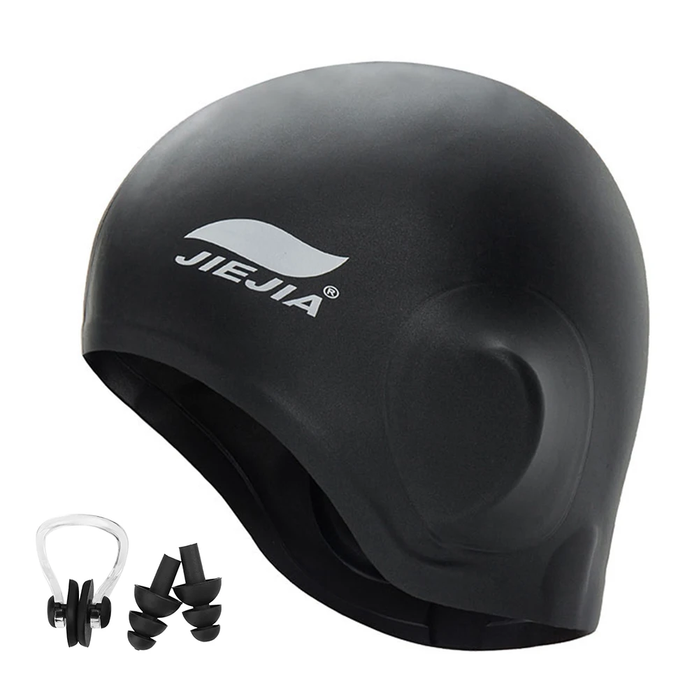 

Swimming Caps Adult Waterproof Ear Protection Swim Cap with Nose Clip & Ear Plugs For Women Men Summer Swiming Pool Bathing Hat