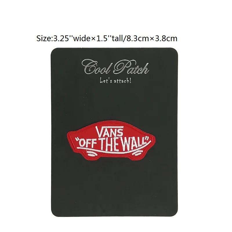 

Embroidered Patch Iron Sew Logo VANS off the wall skateboard santa cruz