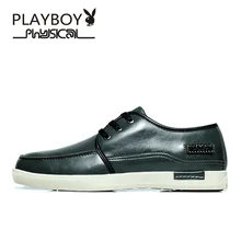 PLAYBOY/ г. Повседневная мужская обувь весенне-осенняя Стильная мужская обувь на плоской подошве со шнуровкой, повседневная обувь на толстой мягкой подошве европейские размеры 39-44, DS1049