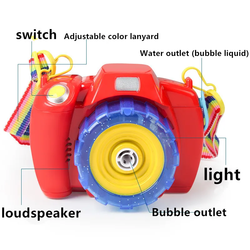 2 Цвет Творческий Электрический пузырь Камера Стиль дует со светом и музыкой пузыри пистолет детская из дверей игры машины игрушки