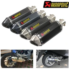 12 Akrapovic глушитель для мотоцикла Мото выхлопной для virago 535 yamaha xmax 125 cygnus 125 tdm 850 ybr 125 mt 125 fz6