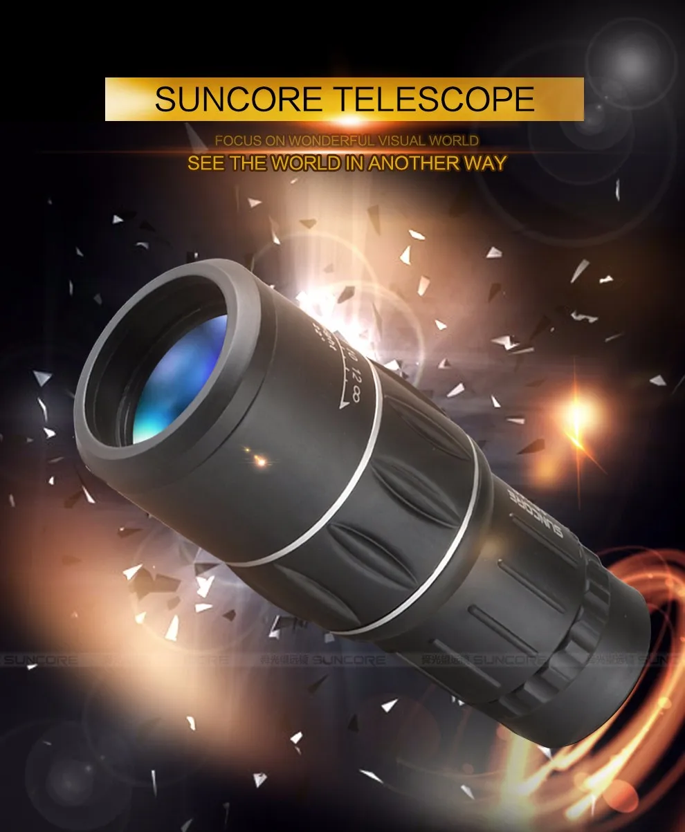 Suncore HD 10x40 Teleskop оптический Монокуляр профессиональный телескоп путешествия Кемпинг опера очки монокль Охота LLL ночное видение