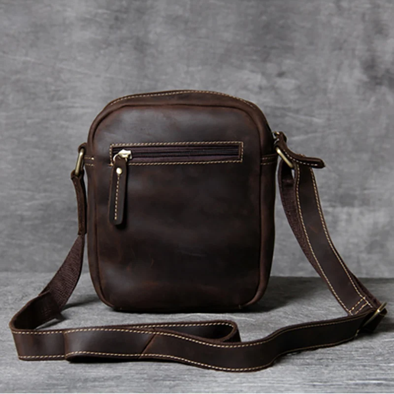AETOO Retro Head cowhide single shoulder crossbody bag male leather casual simple fashion bag