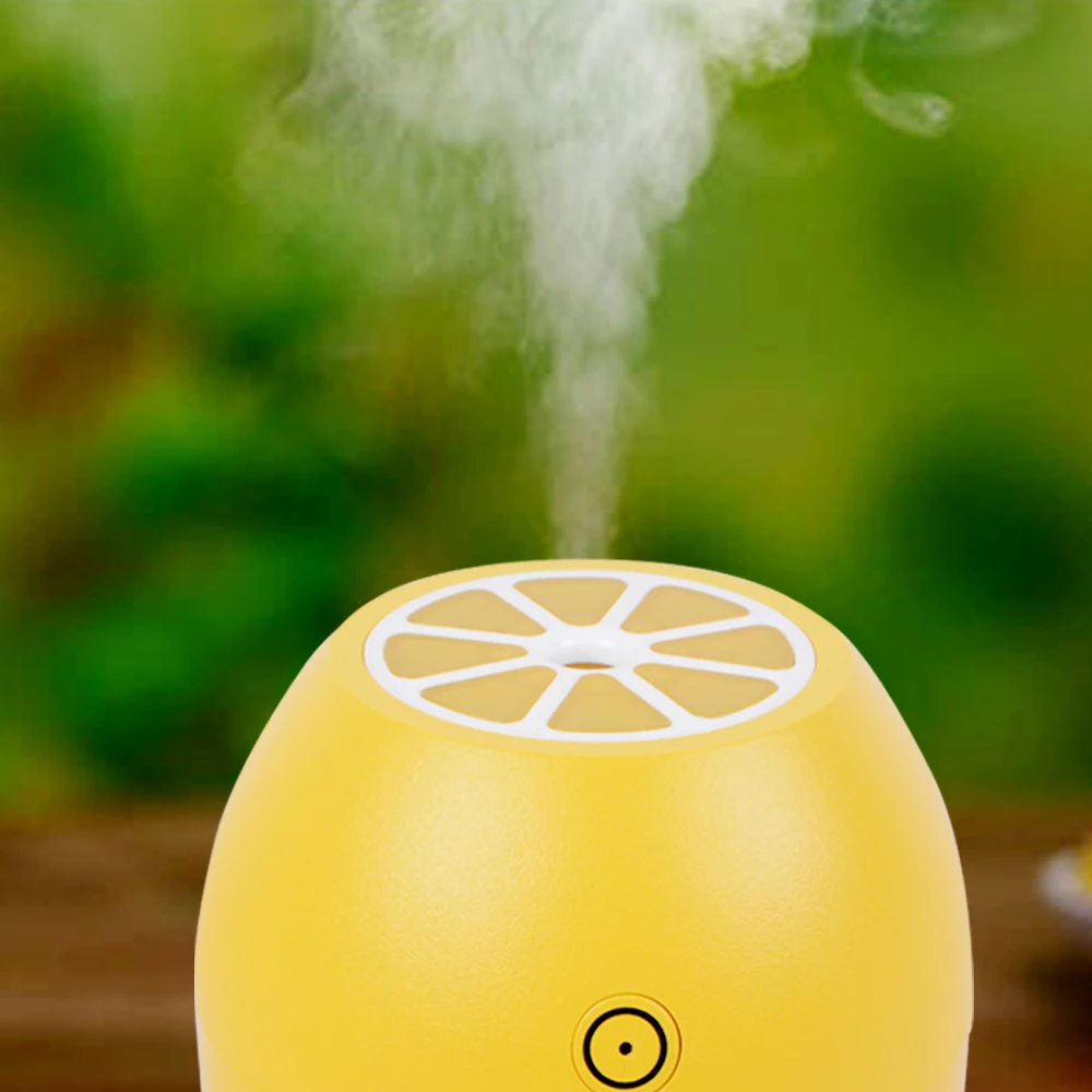 180ML Lemon Mini USB Portable Ultrasonic Humidifier DC 5V LED Light