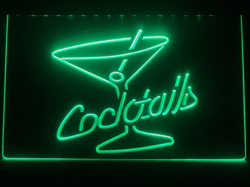 I522 коктейли ром винный бар Pub светодиодный неоновый свет знак