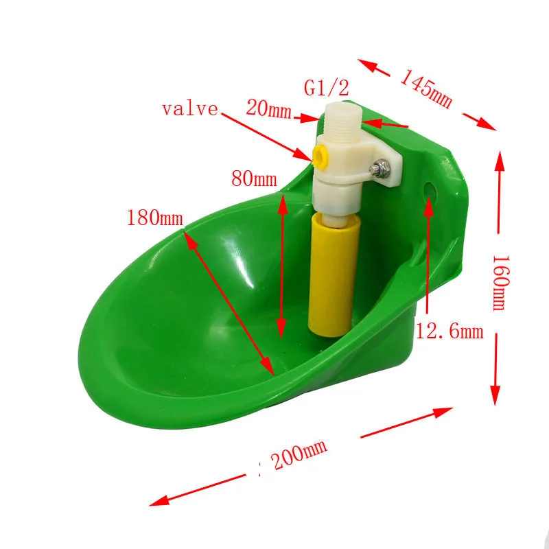 1 шт. Автоматическая миска для воды из козьей овцы, кормушка для скота, пластиковое оборудование для питья животных, дозатор для питья свиней