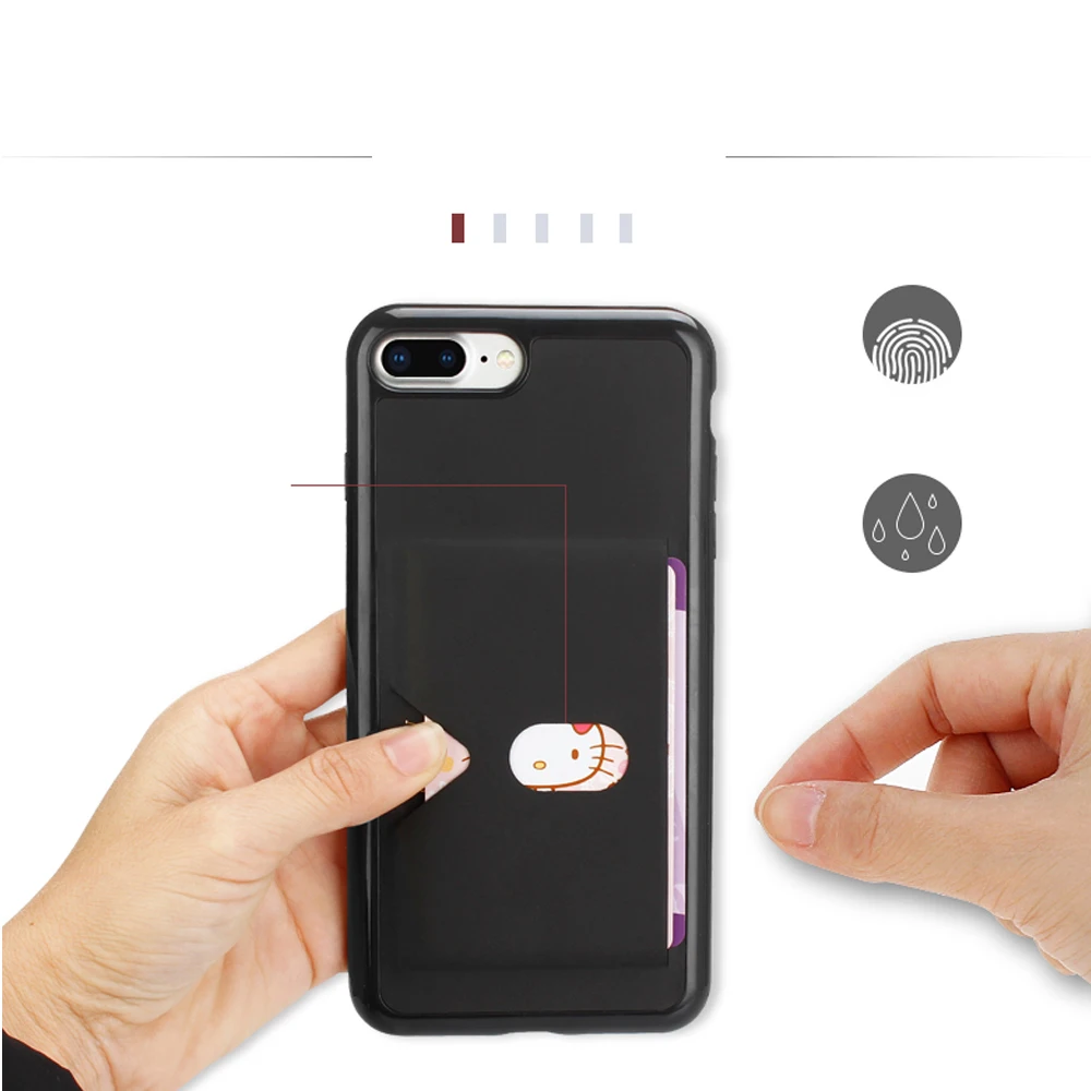 HANMAN Brand for iPhone 7 Plus Case Cloud Leather Phone cases 8 Fashional Card Pocket Ultra thin Back Cover |