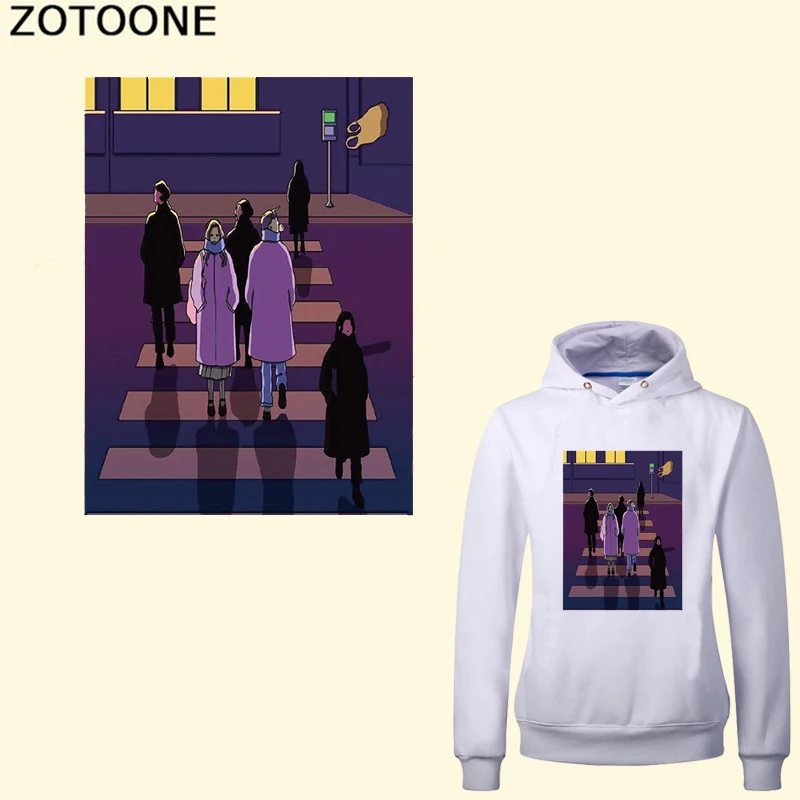

ZOTOONE Fashionable Heat Transfer Vinyl Iron on Stickers A-level Washable Patches for Clothes DIY AppliquedIron-on Transfers