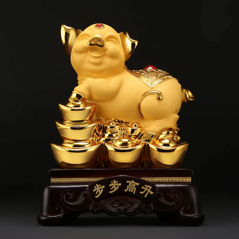 

Lucky pig decoration chinese zodiac pig home decoration crafts commercial Lucky gold pig