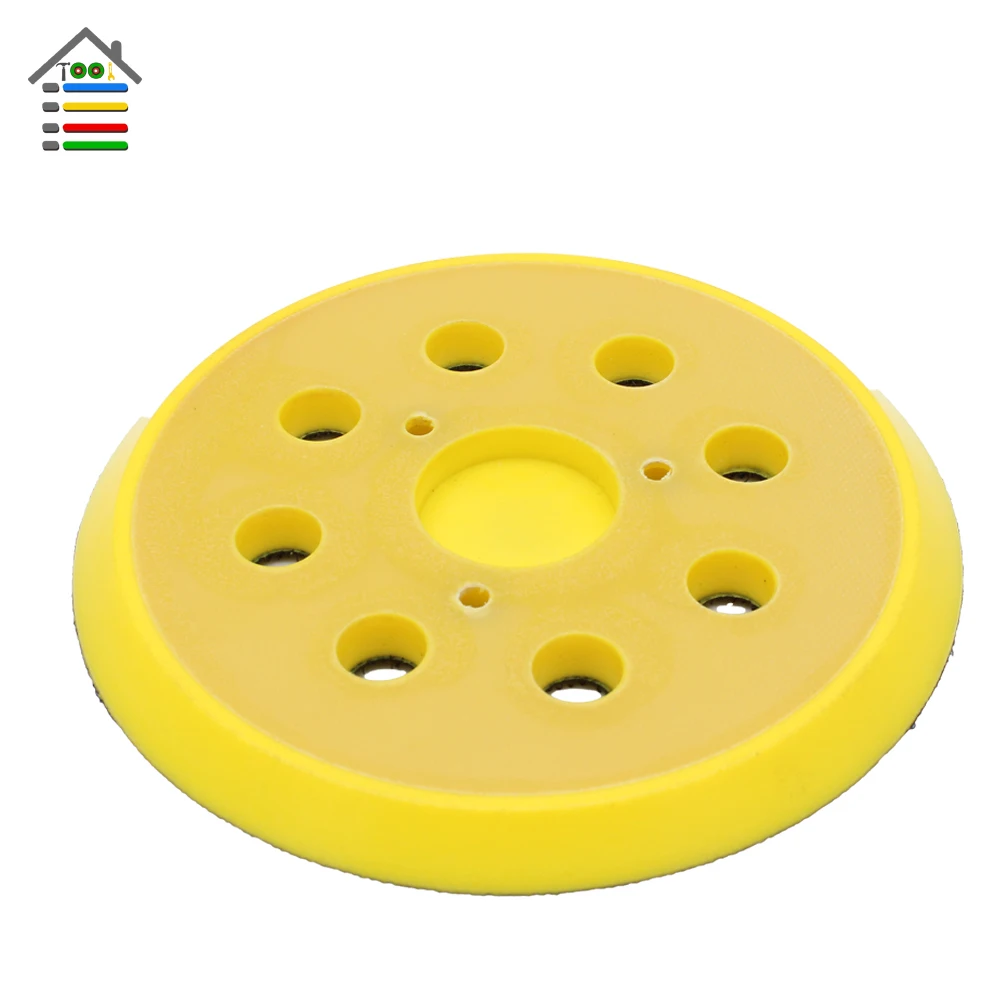 

5inch Sanding Disc Backing Plate for Woodwroking Sandpaper Hook and Loop Pad fit Air Sander Angle Grinder Grinding Power Tools