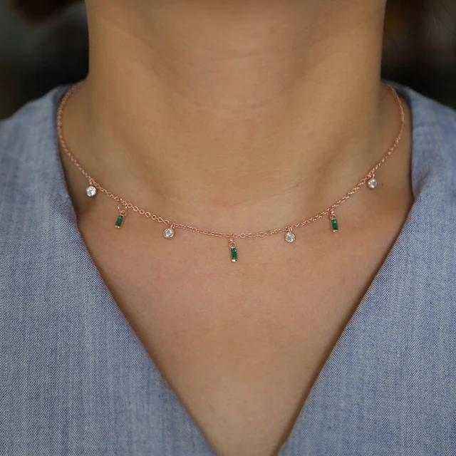 ожерелье collarbone новое поступление 2018 3 цвета зеленый синий фотография